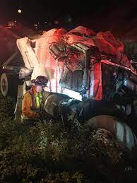 Truck Crashes On 99 - Manteca Bulletin