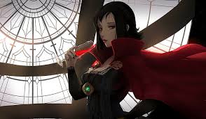 You might achieve a more natural effect by closing your eyes and using the natural crease to extend the outline. Hd Wallpaper Red Eyes Anime Girls Black Hair Doctor Strange Short Hair Wallpaper Flare