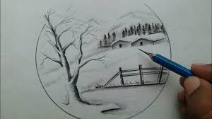 Best pencil drawings of nature hd natural hd picture art by pencil hd 17 best ideas about pencil. Easy And Beautiful Scenery Drawing Of Nature Pencil Drawing Tutorial Youtube
