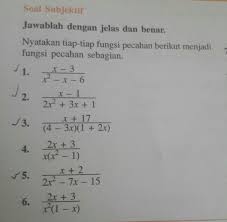 Tentu masih banyak yang lain. Tolong Bantu Yang Di Ceklis Dong Pecahan Sebagian Brainly Co Id