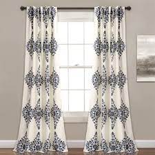 These Sussex Nature Floral Room Darkening Rod Pocket Curtain Panels Feature Beautiful Floral Medallions Shaped A Room Darkening Cream Curtains Panel Curtains