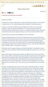 Though shark is a carnivorous fish whose main diet is meat this does not make it is haram (impermissible) to eat. Fahad Desmukh On Twitter The Question Posed To The Mufti Was Whether Mermaids Exist In Islam Mufti Replied With A Long Reply Referencing Medieval Texts To Show That Mermaids Are Halal To