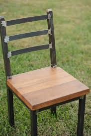 Wood And Steel Dining Chair Rustic Industrial Steel Dining Chair Steel Dining Chairs Dining Chairs