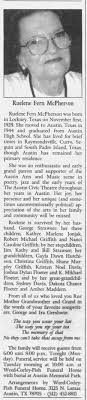 Ruelene Ferne “Rue” McPherson Strawser (1929-2002)