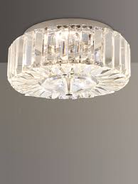 Install the correct size light bulb in the. John Lewis Partners Esme Crystal Flush Ceiling Light Chrome At John Lewis Partners