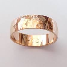 Men Rose Gold Wedding Band Hammered Wedding Ring 6mm Wide Ring Women Hammer Shiny Finish Hammered Wedding Rings Mens Wedding Rings Gold Wedding Band