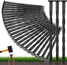 Amazon.com : WOWCASE 150 Pcs 8" Inch Plastic Garden Nails, Spiral Polymer  Materials Landscape Edges Anchoring Spikes, Anchoring Nails for Paver  Edges, Weed Barrier, Artificial Turf Etc. (8 Inch