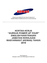 Ujarnya, disebabkan kepadatan penduduk yang semakin memberangsangkan, ia. Kertas Kerja Kursus Power Up Your English