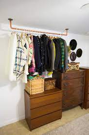 Hanging Copper Pipe Clothing Rack Diy A Beautiful Mess