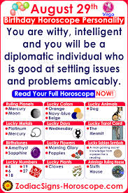 August 29th Zodiac Birthday Horoscope Personality Birthday Horoscope Birthday Personality August 29 Zodiac