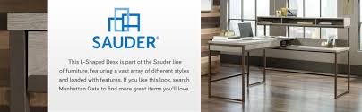 Amazon Com Sauder Manhattan Gate L Shaped Desk Mystic Oak Finish Furniture Decor Nfm cannot provide service or exchange as a result of manufacturer's imperfections. sauder manhattan gate l shaped desk mystic oak finish