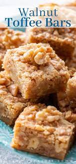 Walnut Toffee Bars Recipe Toffee Bars Walnut Recipes Dessert Recipes