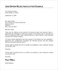 The following are examples of the candidate rejection email message or letters you may receive. Free 7 Sample Job Rejection Letter Templates In Ms Word Pdf