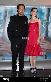 Gilles Lellouche and Maria Valverde arriving at 'Plonger' Paris film  premiere at MK2 bibliotheque, november 28, 2017, Paris, France. Photo by  Nasser Berzane/ABACAPRESS.COM Stock Photo