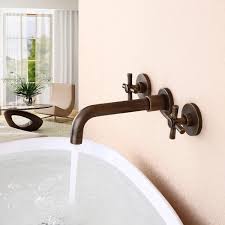 Vintage antique brass bathroom basin faucet deck mount single handle mixer tap. Luxury Melro Classic Wall Mounted Double Cross Handle Bathroom Sink Faucet In Antique Brass Melro Classic Wall Mounted Double Cross Handle Bathroom Sink Faucet In Antique Brass For Sale