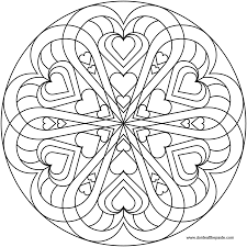 Heart Mandala To Color Mandala Coloring Pages Mandala Coloring Valentine Coloring