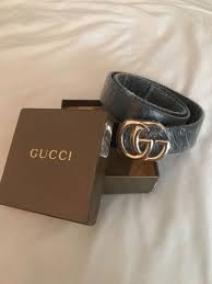 Black And Gold Gucci Belt Womens Women S Gg Buckle Gucci Leather Belt Size 32 36 In Fashion Clothing Shoes Accessories Womensaccessories Be Gucci Leather Belt Gold Gucci Belt Gucci Belt