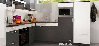 Pros and cons of light cabinets. Oppein Kitchen In Africa L Shaped White And Dark Grey Kitchen Cabinet Op18 Hpl02