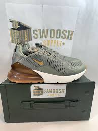 Nike Women S Air Max 270 Dark Stucco Metallic Gold Sail Green White Av8427 001 Nike Runningcrosstraining Nike Air Max Nike Air Nike