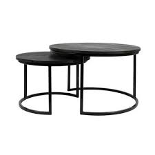 maximavida luxe salontafel set chicago rond zwart exclusief salontafel moderne salontafels houten