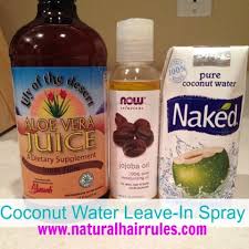 What you need to moisturize your natural hair with just oil and water Coconut Water Moisturizing Diy Leave In Conditioner Recipe Natural Hair Rules Natural Hair Diy Natural Hair Styles Natural Hair Rules