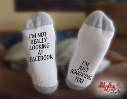 I M Not Really Looking At Facebook I M Just Ignoring You Socks Custom Socks Diy Socks Gifts For Family