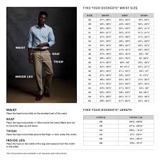 48 Unmistakable Dockers Size Chart