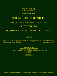 Travels To Discover The Source Of The Nile Volume 1 By