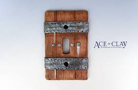 Medieval Wood And Metal Light Switch Cover Castle Wall Decor Decoration Plate Sculpture Installation Hous Wall Decor Lights Light Switch Covers Metal Lighting