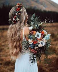 Bohemian chic style is so relaxed that i just can't help sharing such ideas with you! Boho Fall Wedding Bouquet Wedding Bouquets Fallweddings Flowers Weddinginspiration Fall Wedding Bouquets Rustic Wedding Bouquet Simple Wedding Hairstyles