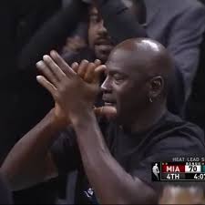 Charlotte hornets owner michael jordan watches the second half of the team's nba basketball game against charlotte hornets forward gordon hayward helps up guard terry rozier, left, after rozier. Michael Jordan Puts Those Crying Jordan Memes To Rest For A Bit The Washington Post