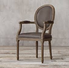 Vintage French Round Leather Armchair Leather Armchair Armchair French Vintage
