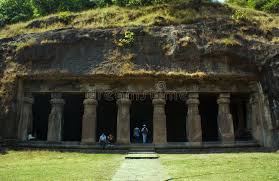 An Ancient Cave in Elephanta Island ...