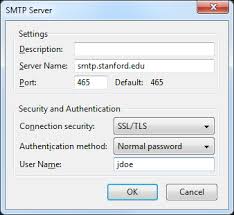 This file will be compiled and hashed by postmap in a later step. How To Set Up Thunderbird For Stanford Google Mail University It