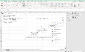 What is a timeline manually create excel timeline download excel timeline template download powerpoint template in excel 2007, 2010, 2013 and 2016 create a table out of these milestones and next to each milestone add the due date of that particular milestone. How To Make A Timeline In Excel For Office 365