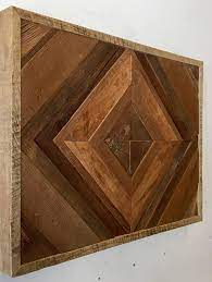 Reclaimed Barn Wood Wall Art Diamond Pattern Free Shipping Etsy In 2021 Barnwood Wall Art Wood Wall Art Reclaimed Barn Wood Wall