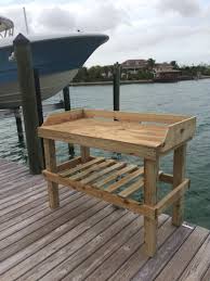 Fish Cleaning Table I D Like To Build A Table Like This For Fish And Small Game Cleaning Maybe Put A Fish Cleaning Table Fish Cleaning Station Outdoor Sinks