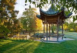 The Chinese Pagoda On Seven Acres Lake In Autumn Acre Chinese Pagoda Outdoor Structures