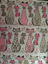 Cats, cats, cats, i love cats. Big Roll Vintage New Old Stock Mid Century 1950 S Pink Kitty Cat Wrapping Paper 1875640892 Vintage Fabric Prints Vintage Wrapping Paper Cat Fabric