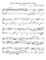 Print And Download In Pdf Or Midi Howl S Moving Castle Theme Song Piano Arrangement For Howl S Mo Howls Moving Castle Studio Ghibli Music Howl S Moving Castle