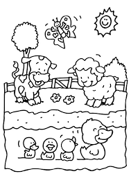Kleurplaat Lente Kleurplaten Kind Tekening Boerderijthema