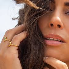 Star Stacking Ring, North Star Ring, Stacker Ring, Stack Ring, Gold Ring,  Gemstone Ring,birthstone Ring,boho Stacking Ring,stackable Ring