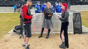 She was the defending gold medalist in this event. Download Festival Wedding Celebration For Couple At Rock Event Bbc News