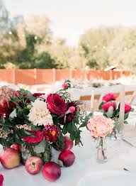 Burgundy and serenity blue this color combination makes for a beautiful and striking contrast. 23 Ways To Arrange Red Wedding Centerpieces Martha Stewart
