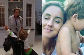 Peter Andre's wife Emily forced to reject cuddle from son Theo, 3, as she  returns from NHS frontline in hospital uniform