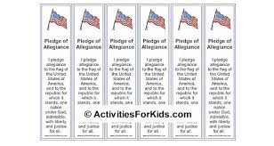 Barbara silberg | originally composed by francis bellamy in 1892. Pledge Of Allegiance Bookmark Activities For Kids