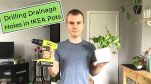 Sfgate homeguides covers how to make holes in flower pots for water to run out. Drilling Drainage Holes In Ceramic Ikea Houseplant Pots Youtube
