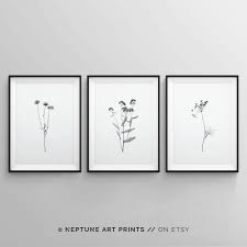 Black And White Framed Art Sets Set Of 3 Black And White Art Prints Minimalist Wall Art Prints Modern Floral Flowers Poster Set 3 Piece Wall Decor Plants Zen Peace In 2020 Minimalist Wall Art Wall Art