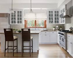 White Kitchen Cabinets With Stained Trim Kitchen Window Design Kitchen Window Treatments Luxury Kitchen Island
