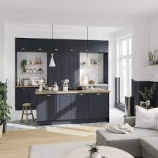 facade de cuisine 1 tiroir et 2 casseroliers goodhome artemisia bleu nuit l 59 7 cm x h 71 5 cm en 2021 cuisine contemporaine idee deco cuisine cuisines design